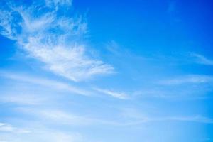 Natural of White clouds on blue sky with copy space for banner or wallpaper background. freedom concept photo