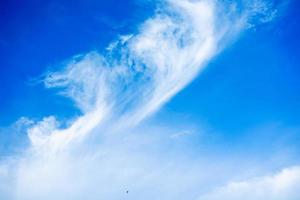 Natural of White clouds on blue sky with copy space for banner or wallpaper background. freedom concept photo