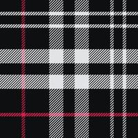 white, red and black background of plaid pattern vector graphic. Texture for shirt, clothes, dresses and other textile