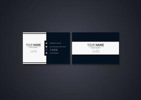 tarjeta de visita azul oscuro de diseño profesional vector