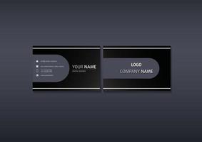 Modern Dark Business Card Template Design vector