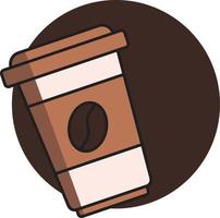 aesthetic coffee cup logo illustration vector