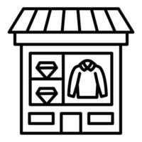 estilo de icono de merchandising minorista vector