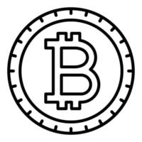 Bitcoin Icon Style vector