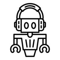 Customer Service Robot Icon Style vector