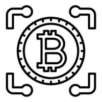 Cryptocurrency Icon Style vector