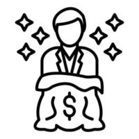 Millionaire Icon Style vector