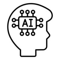 Artificial Intelligence Icon Style vector