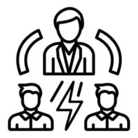 Intermediary Mediator Icon Style vector