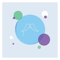 moustache. Hipster. movember. male. men White Line Icon colorful Circle Background vector