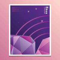 Abstract composition. A4 brochure cover design. Title sheet model. Polygonal space icon. Vector front page font. Ad banner form texture