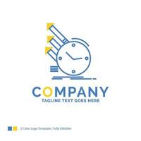 detection. inspection. of. regularities. research Blue Yellow Business Logo template. Creative Design Template Place for Tagline. vector