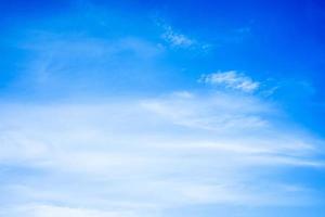 Beautiful White clouds on blue sky with copy space for banner or wallpaper background. freedom concept photo