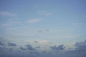 Soft clouds and blue sky with copy space for banner or wallpaper background photo