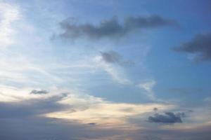 The sky was gloomy, covered with clouds and the air was cool. copy space for banner or wallpaper background photo