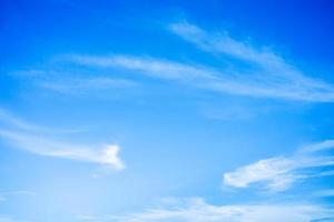 Beautiful White clouds on blue sky with copy space for banner or wallpaper background. freedom concept photo