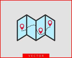 Map icons. Marker pointer. Pin location vector icon. GPS navigation symbol.
