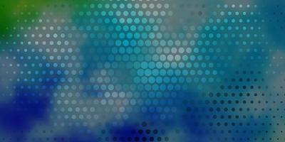 Dark Blue, Green vector texture with circles.