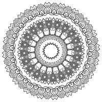 mandala de flores para colorear página del libro.adorno decorativo en estilo étnico oriental contorno garabato dibujado a mano ilustración vectorial vector