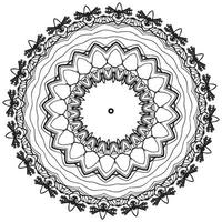 mandala para colorear page.vintage elementos decorativos, adornos decorativos en estilo étnico oriental contorno doodle ilustración vectorial dibujada a mano vector