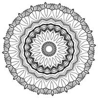 mandala para colorear page.vintage elementos decorativos, adornos decorativos en estilo étnico oriental contorno doodle ilustración vectorial dibujada a mano vector