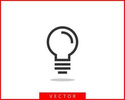 vector de icono de bombilla. concepto de logotipo de idea de bombilla. elemento de diseño web de iconos de electricidad de lámpara. silueta aislada de luces led.