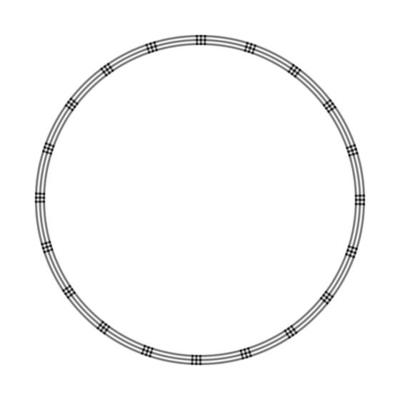 Round frame vector vintage pattern design template. Circle border designs plaid fabric texture. Scottish tartan background for collage art, gif card, handmade crafts.