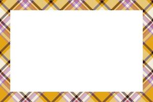 Vintage frame vector. Scottish border pattern retro style. Tartan plaid ornament. vector