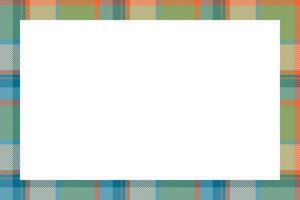 Vintage frame vector. Scottish border pattern retro style. Tartan plaid ornament. vector