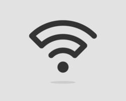 icono de wi-fi gratis. símbolo de vector wifi de zona de conexión. señal de ondas de radio.