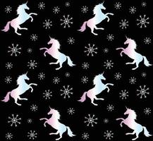 Vector seamless pattern of unicorn silhouette