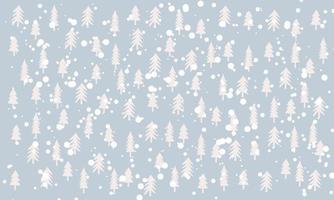 Trendy winter background with trees. Holiday greeting card. Modern concept design. vector