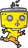 Robot character in cartoon style vector
