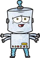 Robot character in cartoon style vector