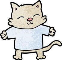Cat character in cartoon style vector
