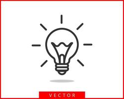 Light bulb icon vector. Llightbulb idea logo concept. Lamp electricity icons web design element. Led lights isolated silhouette. vector