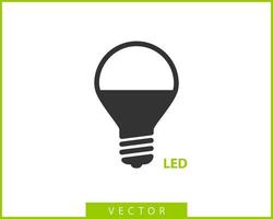 Light bulb icon vector. Llightbulb idea logo concept. Lamp electricity icons web design element. Led lights isolated silhouette. vector