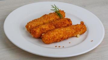 Fried cheese dish view photo
