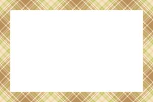 Vintage frame vector. Scottish border pattern retro style. Tartan plaid ornament. vector