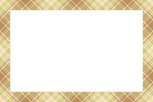 Vintage frame vector. Scottish border pattern retro style. Tartan plaid ornament. vector