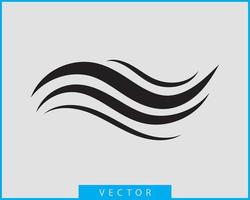 diseño de vectores de ondas. icono de onda de agua. líneas onduladas aisladas.