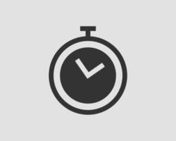 icono de temporizador. detener el pictograma vectorial del reloj. cronómetro aislado sobre fondo blanco. vector