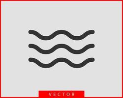 diseño de vectores de ondas. icono de onda de agua. líneas onduladas aisladas.