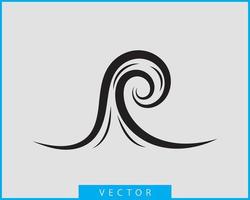 diseño de vectores de ondas. icono de onda de agua. líneas onduladas aisladas.