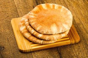 Pita bread dish view photo