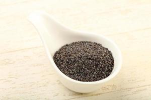 Poppy seeds dish view photo