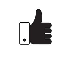 Like button hand icon vector