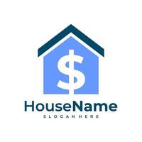 Money Home Logo Template Design Vector, Emblem, Design Concept, Creative Symbol, Icon vector