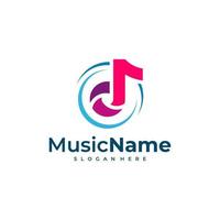 Modern logo design for music studio. Music logo design template vector. vector