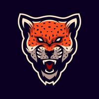 enojado jaguar leopardo mascota esport logo diseños vector